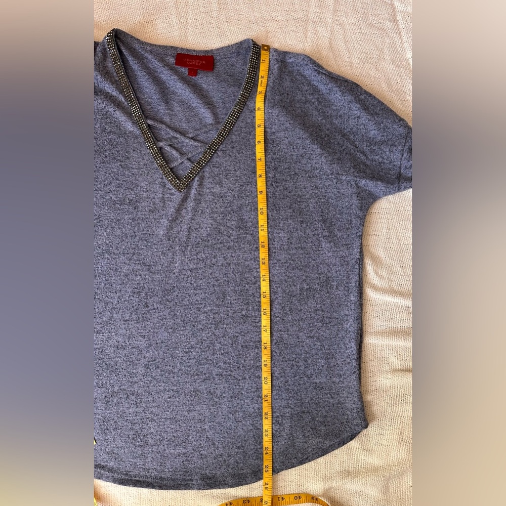 Jennifer Lopez Pullover Blouse Long Sleeve L - Picture 10 of 14
